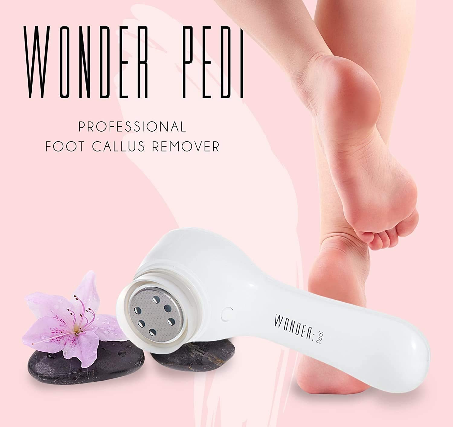 Wonderpedi Callus Remover: Electric Callus Remover Electronic Foot File to Shave Hard Cracked Dead Skin Professional Pedicure Tool Foot Care by Wonder Pedi (Callus Remover)